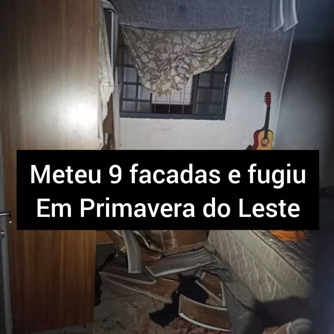 levou nove facadas na III - depois tacou fogo na casa e fugiu